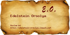 Edelstein Orsolya névjegykártya